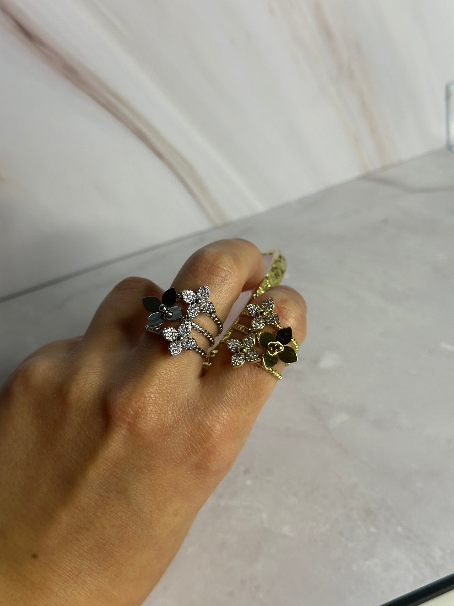 Anello Fiori Tris