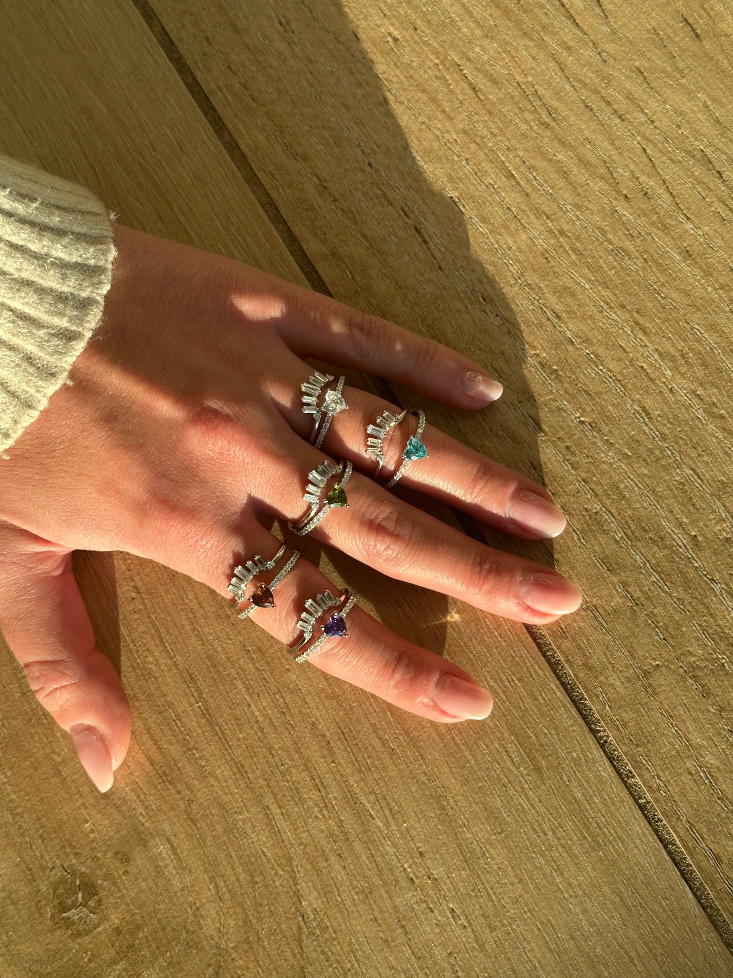 Set 2 anelli Princess (bianco)