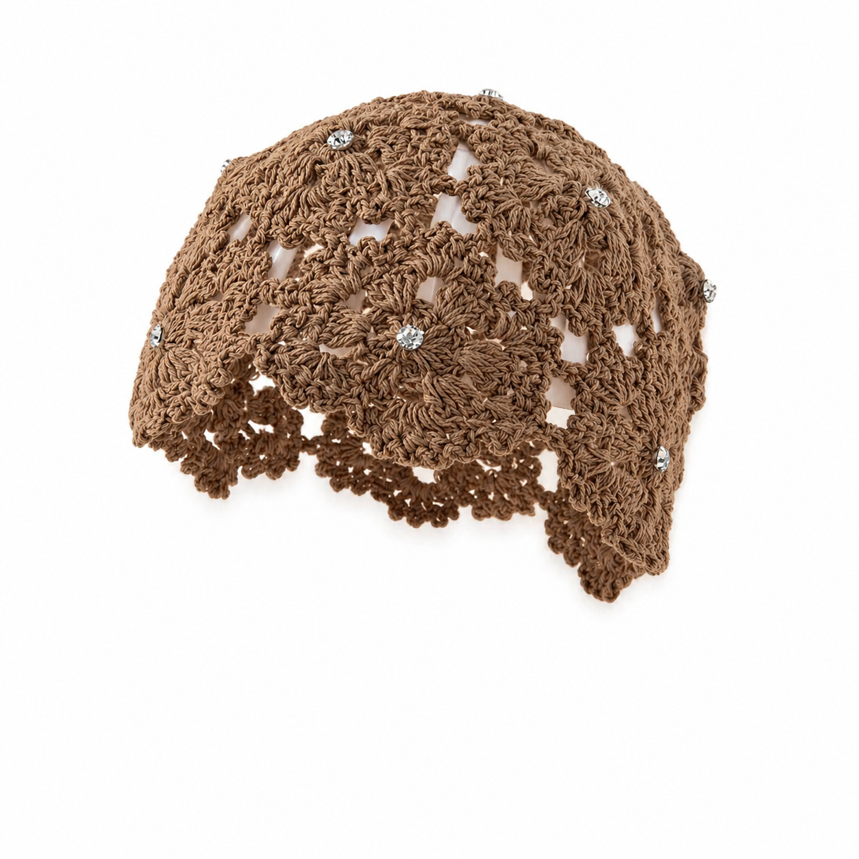 Cappello Crochet con zirconi