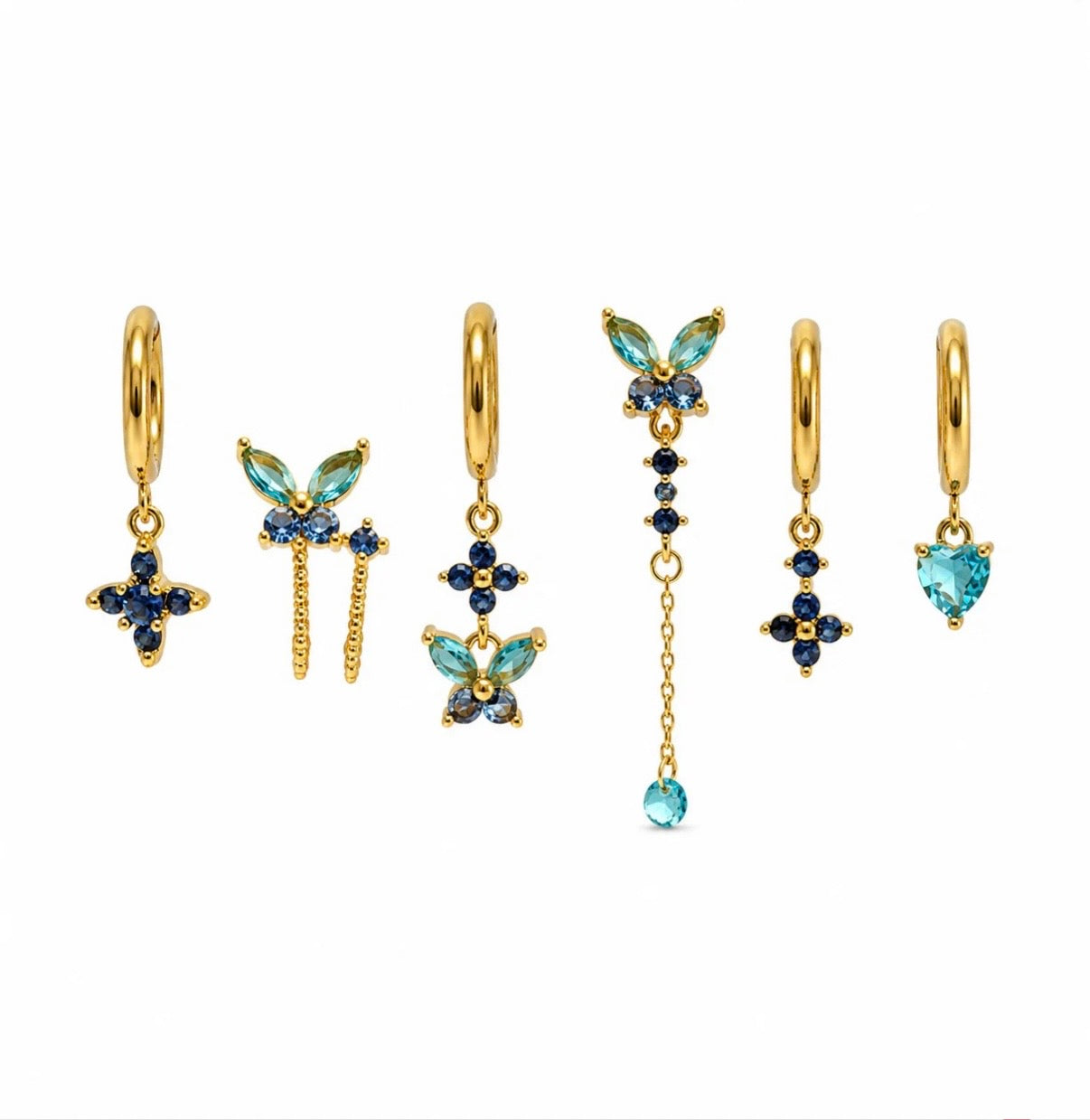 Set orecchini Farfalla blu