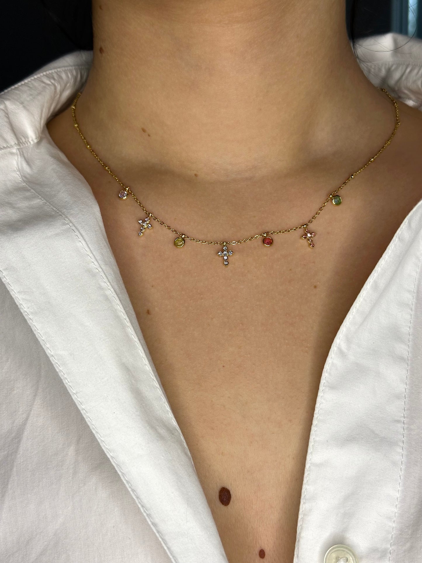 Collana Croci Multicolor