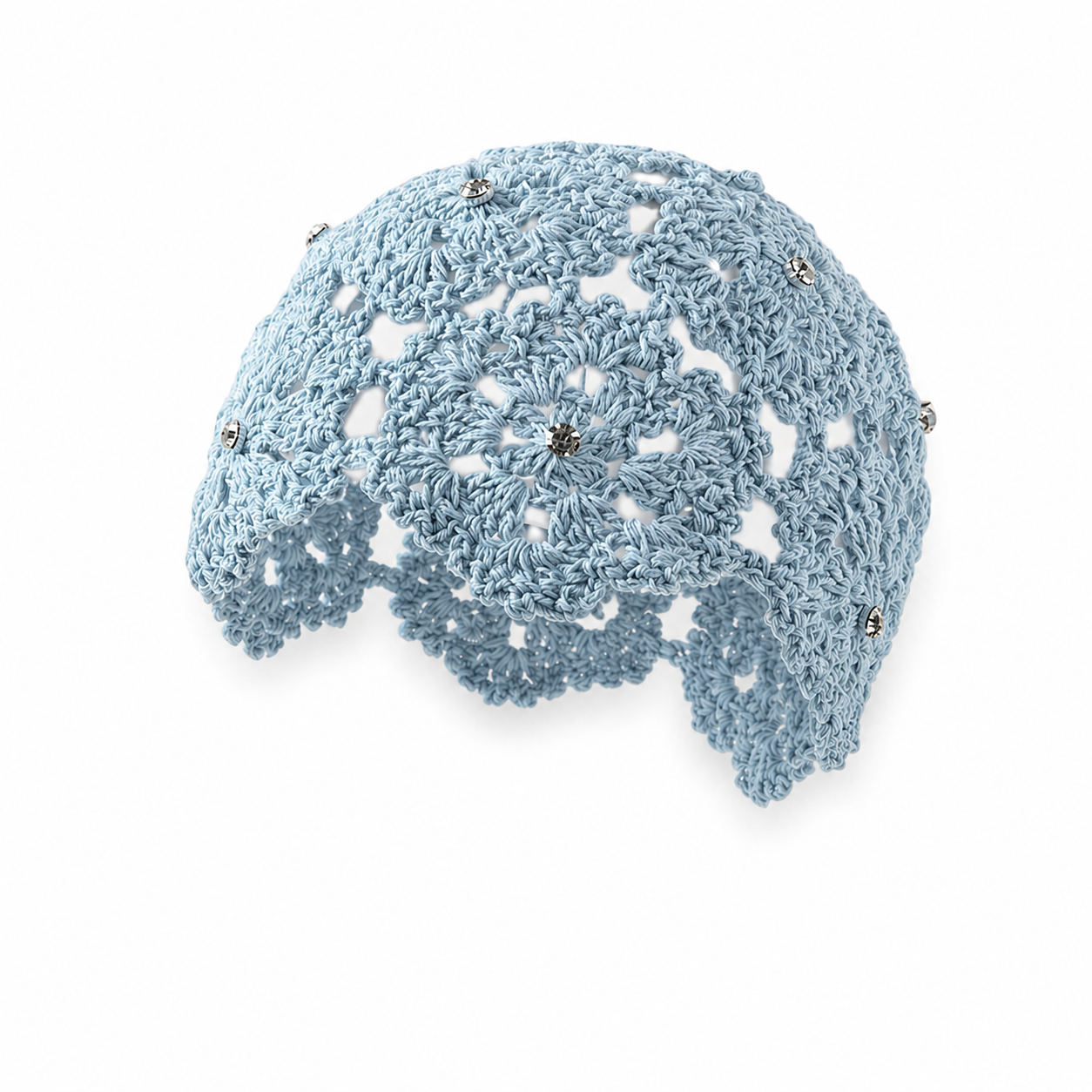 Cappello Crochet con zirconi