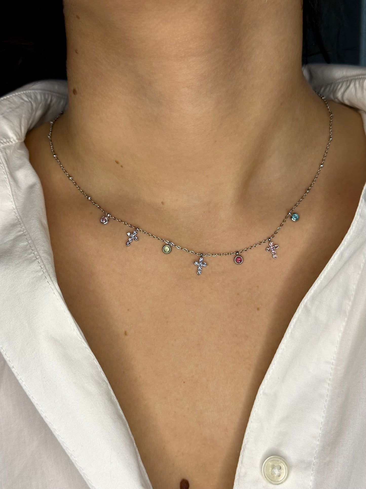 Collana Croci Multicolor
