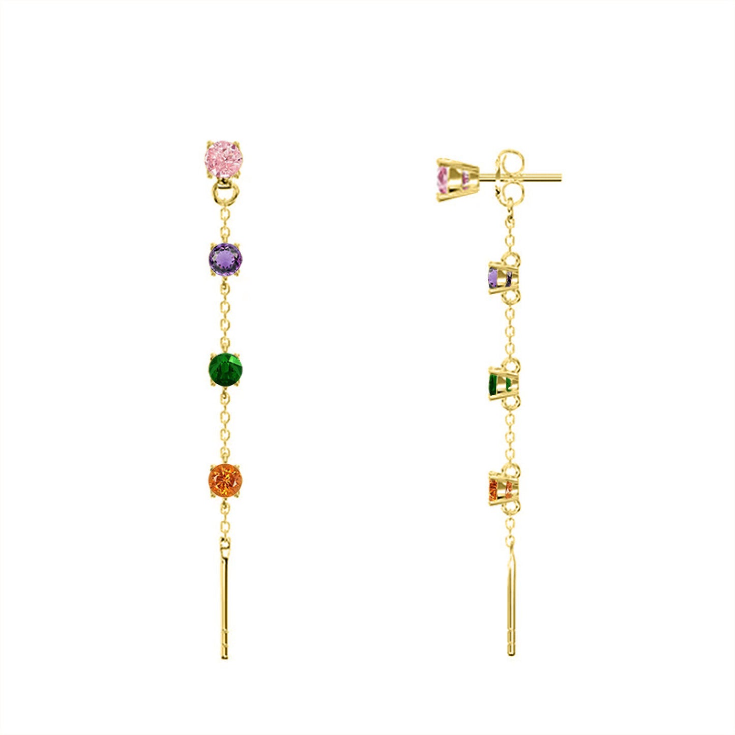 Orecchini Cascata di luce multicolor
