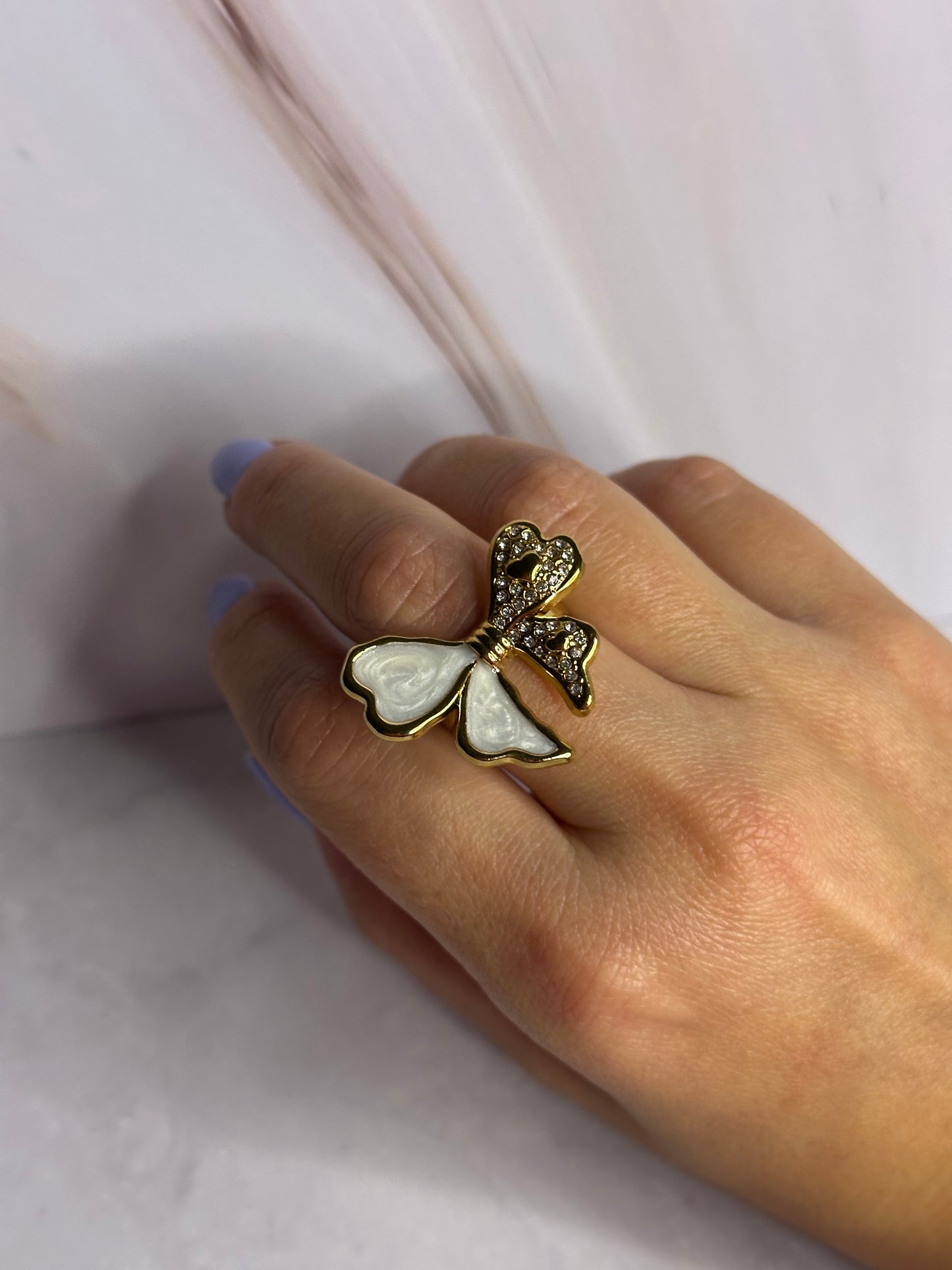 Anello Fiocco Madreperla