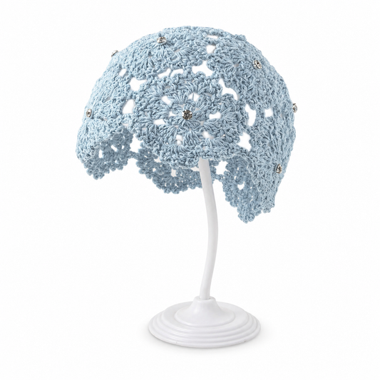 Cappello Crochet con zirconi