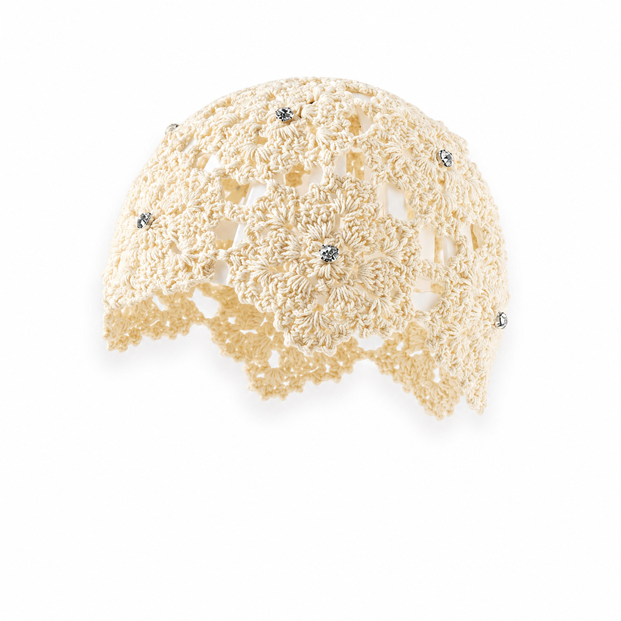 Cappello Crochet con zirconi
